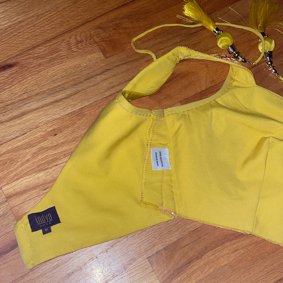 House of Indya floral tie dye yellow haldi embellished lehenga set - Picture 10 of 13